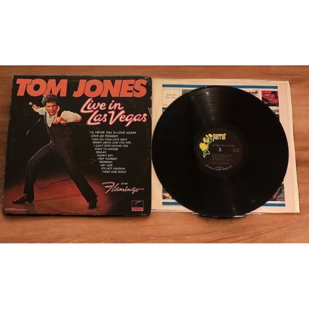 Tom Jones Live in Las Vegas Parrot Stereo Vinyl London Records